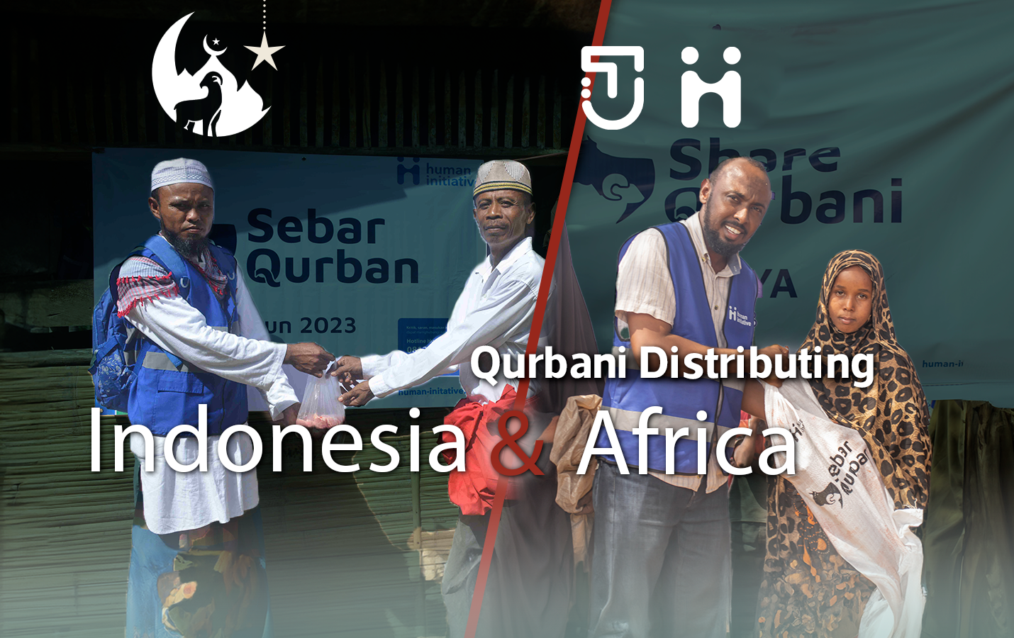 Distribution of Qurban to poor families in Indonesia and Africa